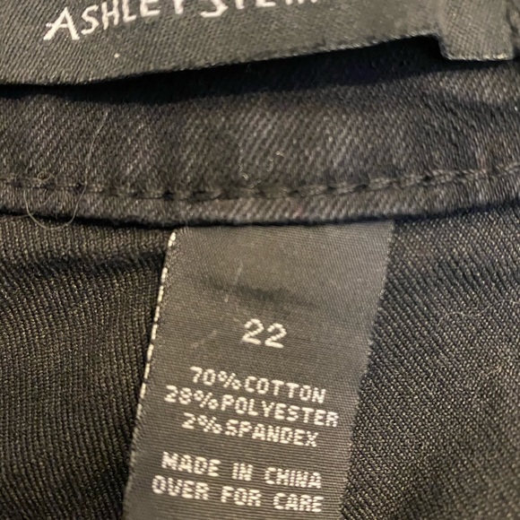 Ashley Stewart sequin black denim pants size 22 - Picture 3 of 4